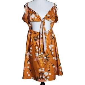 3/$18 PatPat Yellow and Orange Tie Front Sundress for Resort Wear✨️✨️✨️